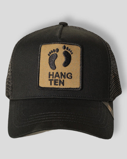 Hang Ten Gold Trucker Cap - Black