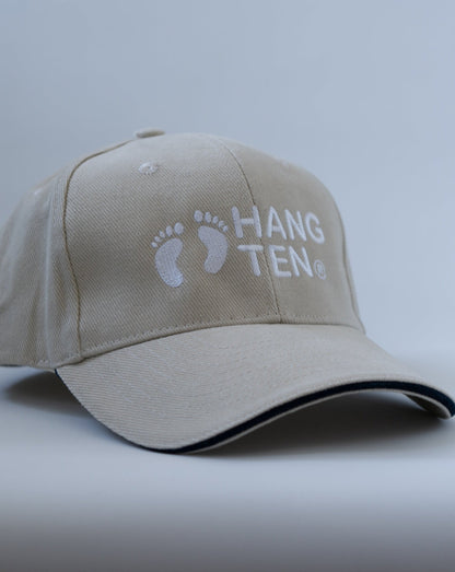 Hang Ten Logo Cap - Stone / Navy