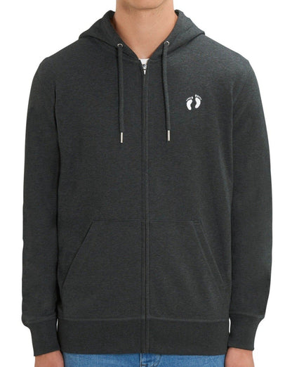 Hang Ten Icon Zip Hoodie - Dark heather grey