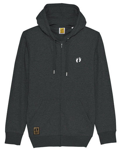 Hang Ten Icon Zip Hoodie - Dark heather grey