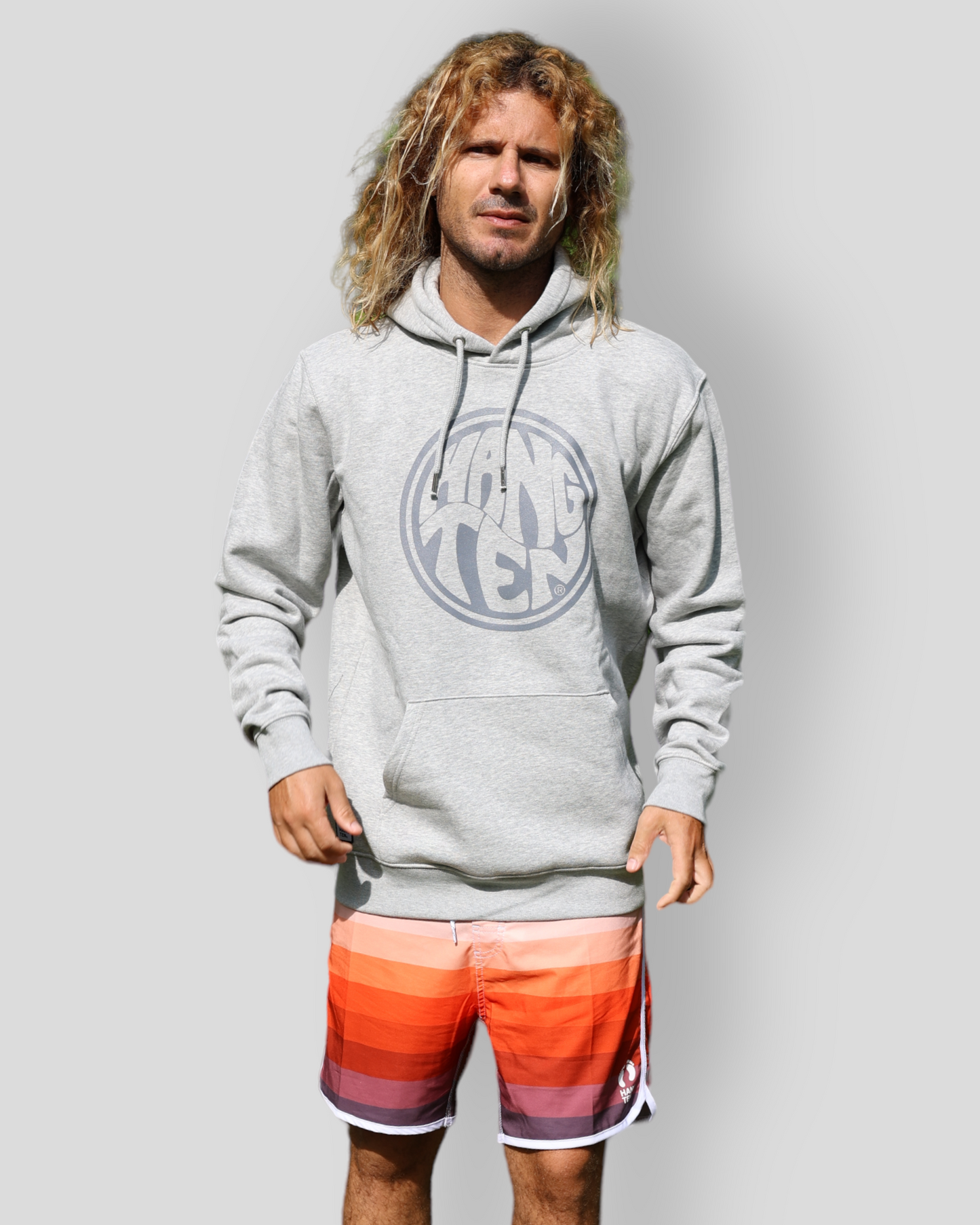 Hang Ten Surfer Hoodie - Grey